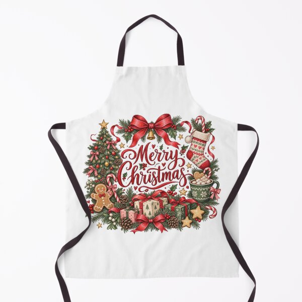 Item preview, Merry Christmas Bow with Tree and Holiday Treats designed and sold by skyartdesign.