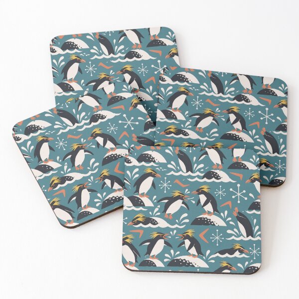 Item preview, Rockhopper Penguin Mid Century Seamless Pattern | Retro 1950s Funny Penguin Repeat designed and sold by StickyGuys.