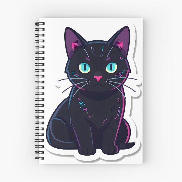 Item preview, Neon Cyberpunk Futuristic Cat Illustration designed and sold by chill-a-lot.