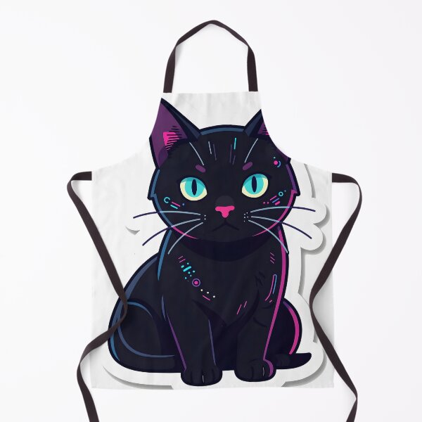 Item preview, Neon Cyberpunk Futuristic Cat Illustration designed and sold by chill-a-lot.
