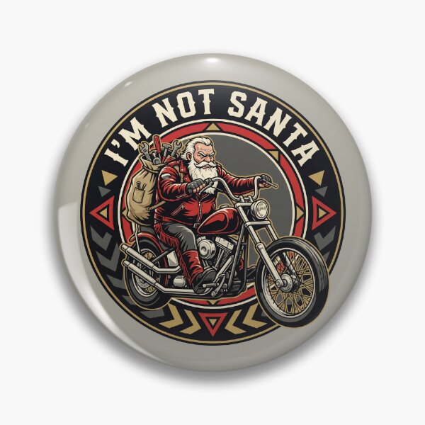 Item preview, I'm Not Santa Biker Motorcycle Mechanic Emblem Christmas Graphic designed and sold by KiwiRider.