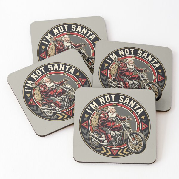 Item preview, I'm Not Santa Biker Motorcycle Mechanic Emblem Christmas Graphic designed and sold by KiwiRider.
