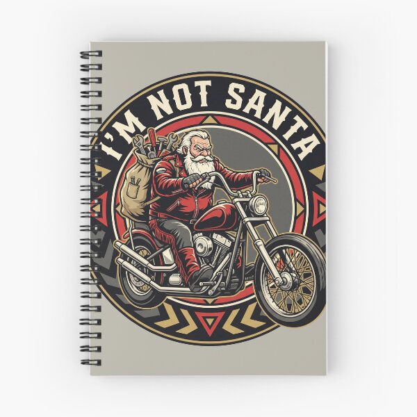 Item preview, I'm Not Santa Biker Motorcycle Mechanic Emblem Christmas Graphic designed and sold by KiwiRider.