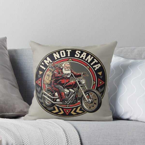 Item preview, I'm Not Santa Biker Motorcycle Mechanic Emblem Christmas Graphic designed and sold by KiwiRider.