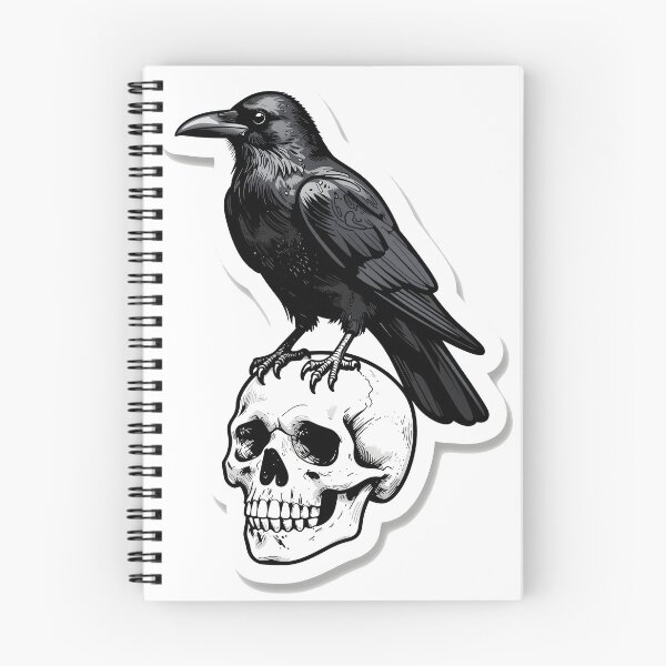 Item preview, Dark Academia Mysterious Raven Sketch designed and sold by chill-a-lot.