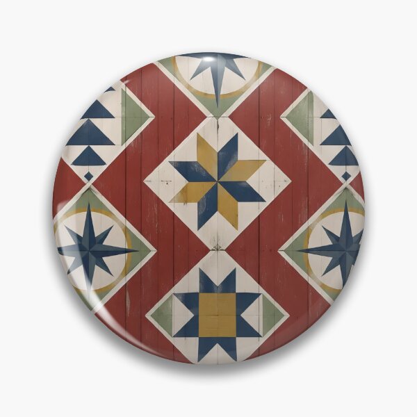 Item preview, Barn Quilt Seamless Pattern | Painted Barn Quilt Blocks Americana Folk Art Repeat designed and sold by StickyGuys.