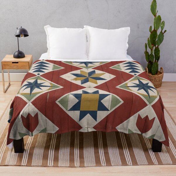 Item preview, Barn Quilt Seamless Pattern | Painted Barn Quilt Blocks Americana Folk Art Repeat designed and sold by StickyGuys.