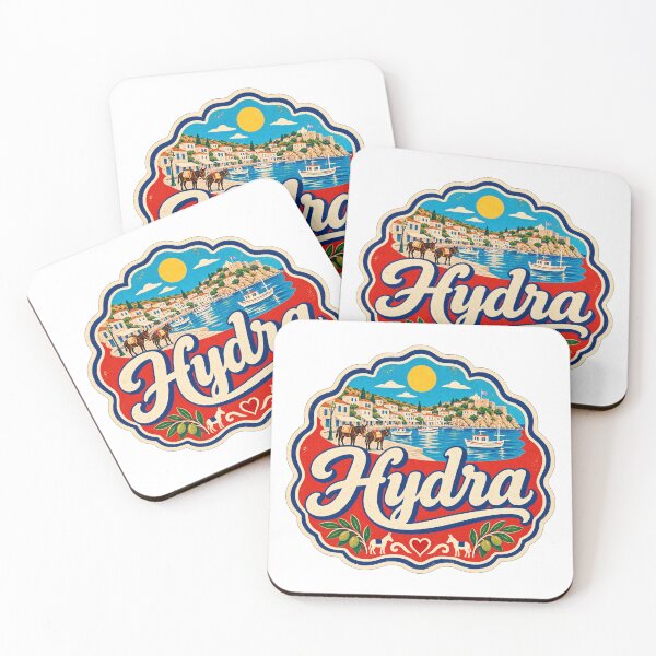 Item preview, Hydra Greece Travel Souvenir Painted Mediterranean Sign designed and sold by VisualArtsOasis.