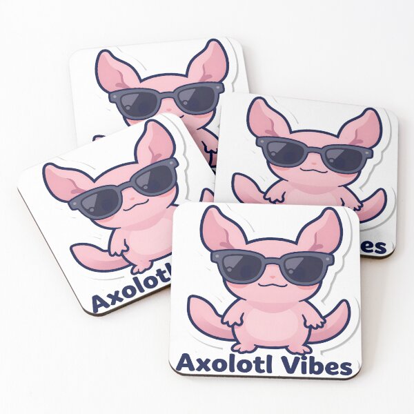 Item preview, Cute Pink Axolotl Sunglasses Sticker designed and sold by chill-a-lot.