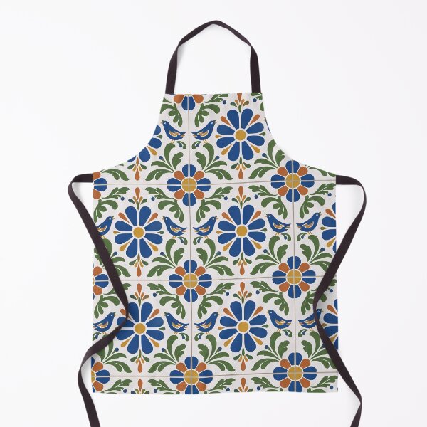Item preview, Talavera Tile Seamless Pattern | Mexican Talavera Hand Painted Blue and Yellow Tiles designed and sold by StickyGuys.