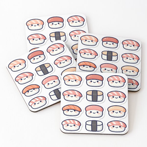 Item preview, Kawaii Japanese Sushi Sticker Pack designed and sold by chill-a-lot.