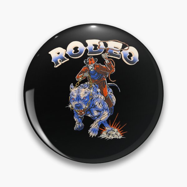Item preview, Skeleton Cowboy Riding Wild Blue Dog Rodeo designed and sold by MaviseCharest.