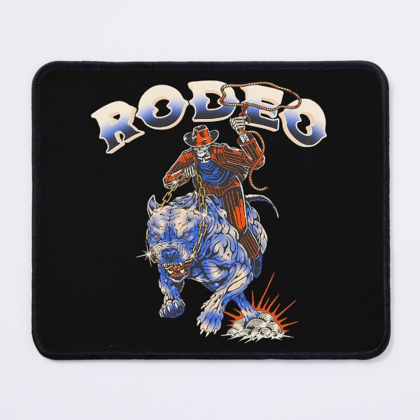 Item preview, Skeleton Cowboy Riding Wild Blue Dog Rodeo designed and sold by MaviseCharest.