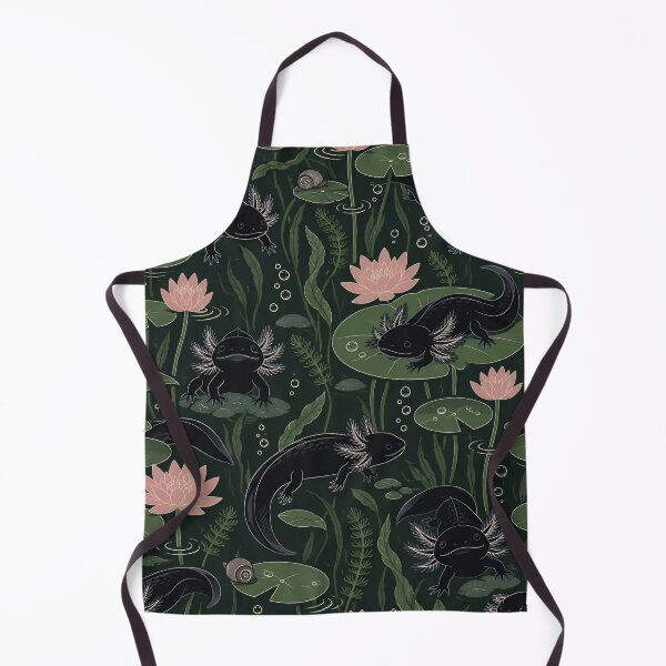 Item preview, Melanoid Axolotl Seamless Pattern | Black Axolotl Moody Dark Cottagecore Pond Repeat designed and sold by StickyGuys.