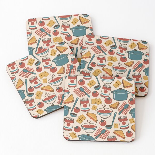 Item preview, Soup Season Retro Kitchen Seamless Pattern | Vintage Tomato Soup Cans and Bowls designed and sold by StickyGuys.