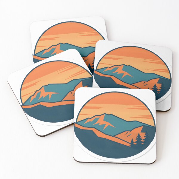 Item preview, Vintage Retro Mountain Sunset Landscape designed and sold by chill-a-lot.