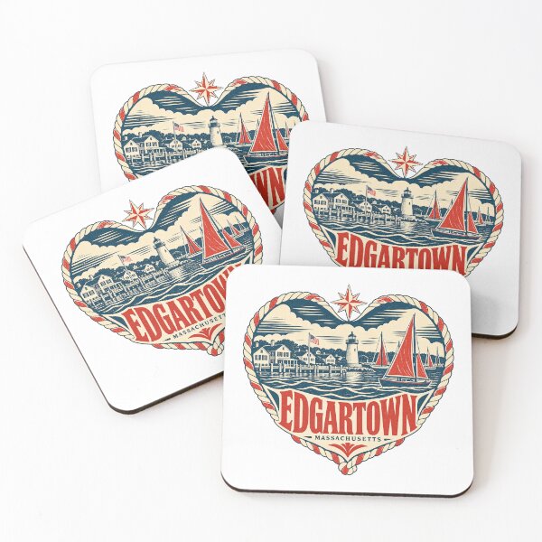 Item preview, Edgartown USA Travel Souvenir Nautical Woodcut Heart designed and sold by VisualArtsOasis.