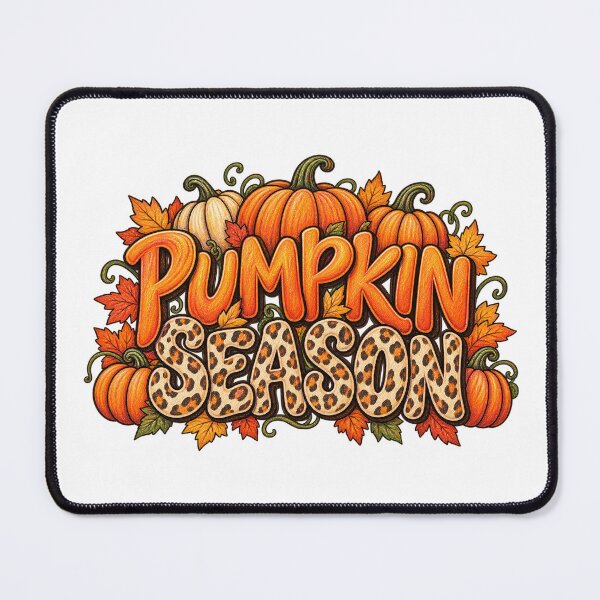 Item preview, Pumpkin Season Lettering with Leopard Print Details designed and sold by skyartdesign.