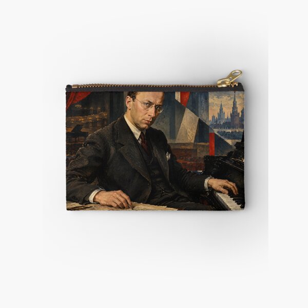 Item preview, Modernist Piano Rebel: Sergei Prokofiev Vintage Oil Painting - Bold Russian Musical Genius designed and sold by DoReMiStudio.
