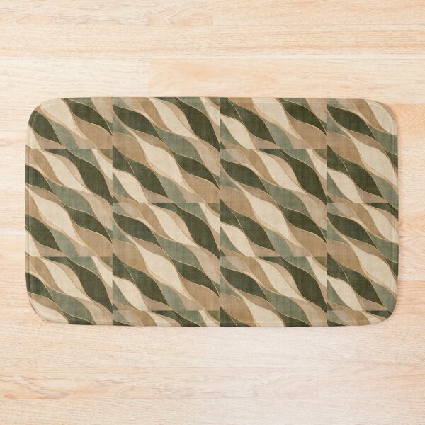 Item preview, Olive Sand Cream Abstract Wavy Geometric Pattern designed and sold by Swanny's Custom T-shirt and Gift Designs.