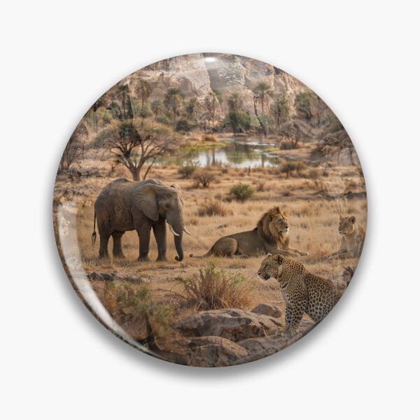 Item preview, African Wildlife Through the Ancient Tree designed and sold by DreamyWallVibes.