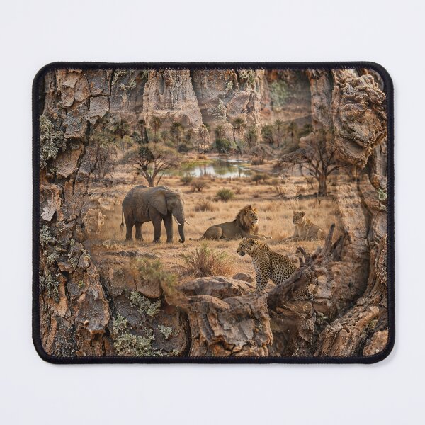 Item preview, African Wildlife Through the Ancient Tree designed and sold by DreamyWallVibes.