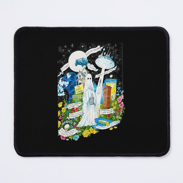 Item preview, Indie Aesthetic Bed Sheet Ghost UFO Collage designed and sold by TimAOchoa.