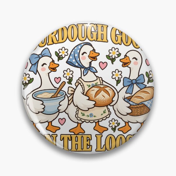 Item preview, Sourdough Baking Geese with Bread and Bows designed and sold by skyartdesign.