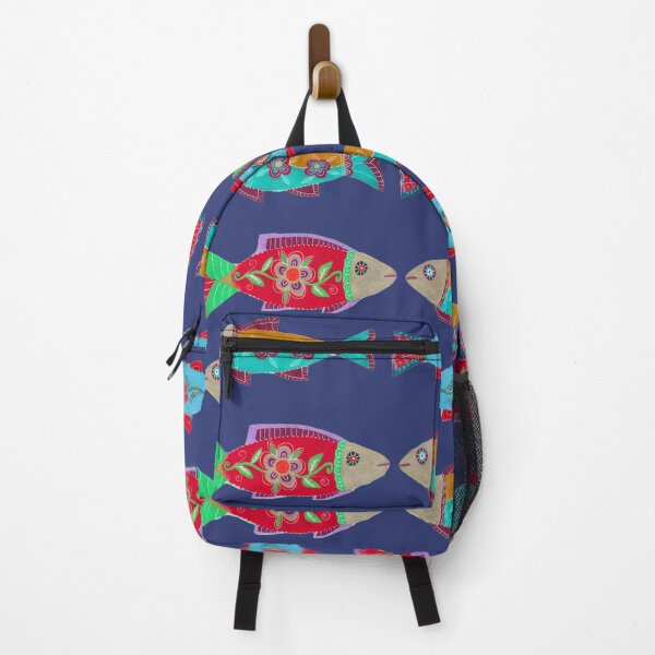 Item preview, Tropical Fish Pattern on Navy Blue designed and sold by Fani*.