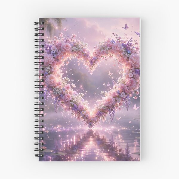 Item preview, Floral Heart with Butterflies designed and sold by DreamyWallVibes.