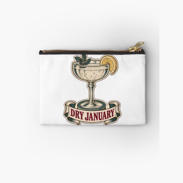 Item preview, Dry January Vintage Mocktail Glass | Funny Sober New Year Resolution Retro Design designed and sold by StickyGuys.