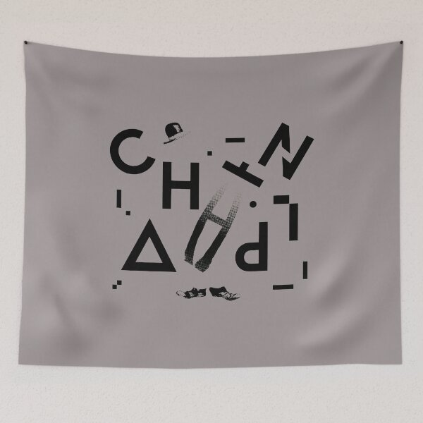 Item preview, CHAPLIN Typographic Tramp Iconic Silhouette T-Shirt-26 designed and sold by SvenBentmann.