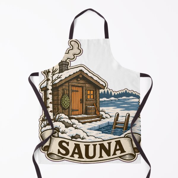 Item preview, Finnish Sauna Vintage Lakeside Sauna Hut | Finland Sauna and Ice Hole Nordic Design designed and sold by StickyGuys.