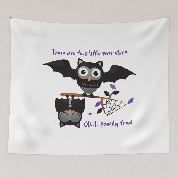 Item preview, Two…in OWL Family Tree (on White) designed and sold by PawsitiveMum3.