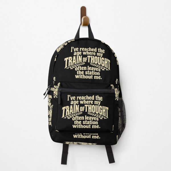 Item preview, Train Of Thought Leaves The Station Funny Sarcastic Aging Quote Vintage Graphic designed and sold by JapanAnimeSH2.