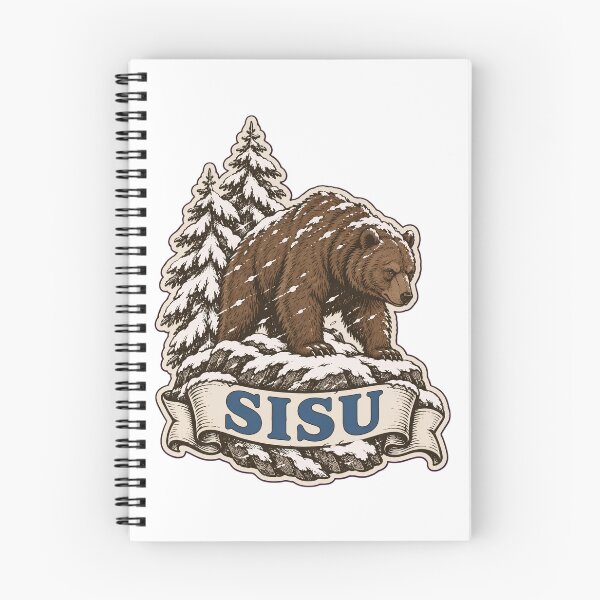 Item preview, Finnish Sisu Vintage Bear Crest | Finland Sisu Grit Nordic Winter Bear Design designed and sold by StickyGuys.