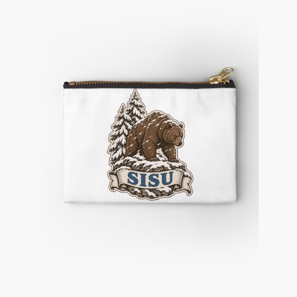 Item preview, Finnish Sisu Vintage Bear Crest | Finland Sisu Grit Nordic Winter Bear Design designed and sold by StickyGuys.
