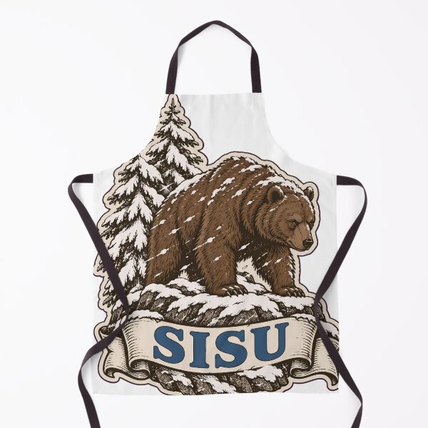 Item preview, Finnish Sisu Vintage Bear Crest | Finland Sisu Grit Nordic Winter Bear Design designed and sold by StickyGuys.