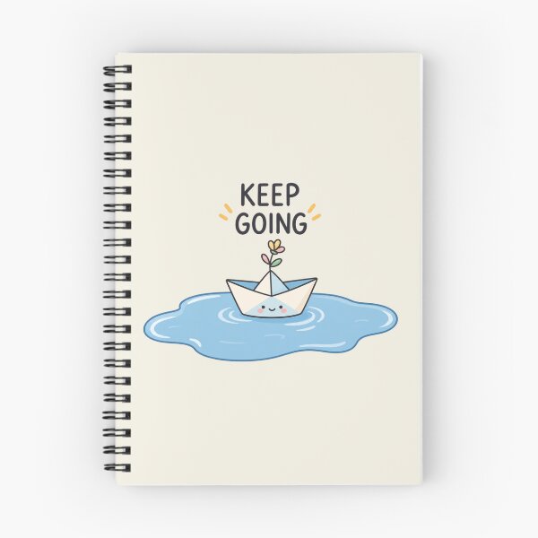 Item preview, Keep Going | Cute Paper Boat Motivation & Inspirational Art designed and sold by MrDev.