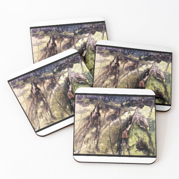 Item preview, Mysterious Roots Green Forest Oil Painting designed and sold by HyunBonilla.