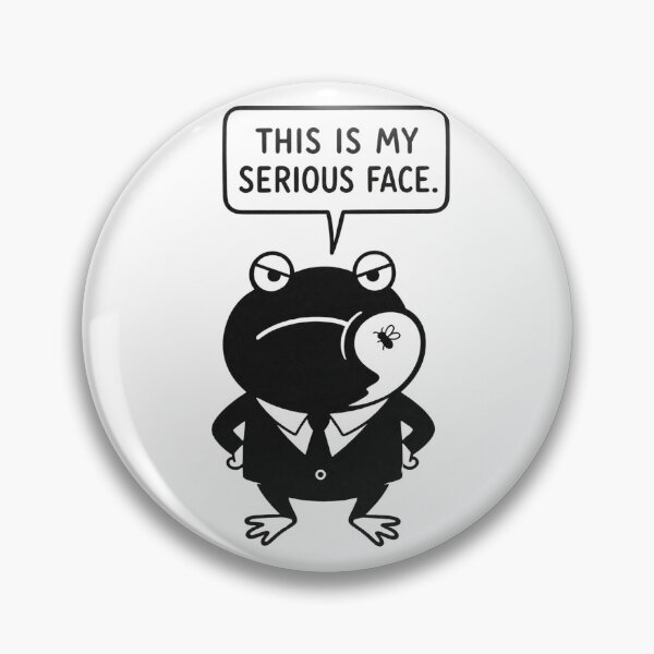 Item preview, This Is My Serious Face – Funny Frog in Suit – Relatable Office Humor Art Tee designed and sold by bobscraze.