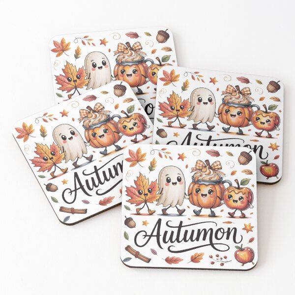 Item preview, Autumn Squad Cute Leaf, Ghost, Pumpkin Spice & Caramel Apple designed and sold by Zizo-DR44.