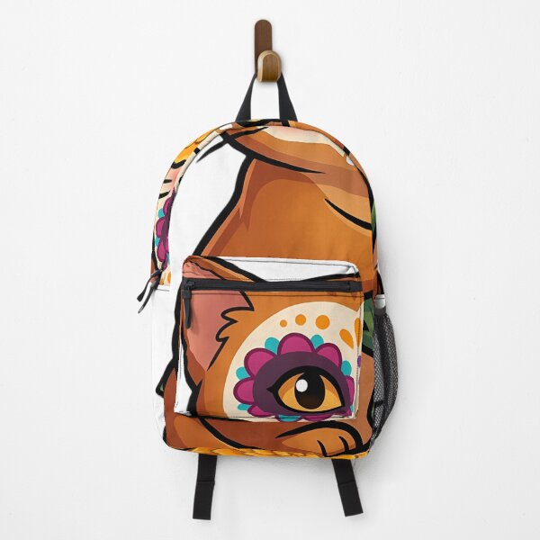 Item preview, Cute Sugar Skull Abyssinian Cat with a Marigold Bloom designed and sold by pumsquare.