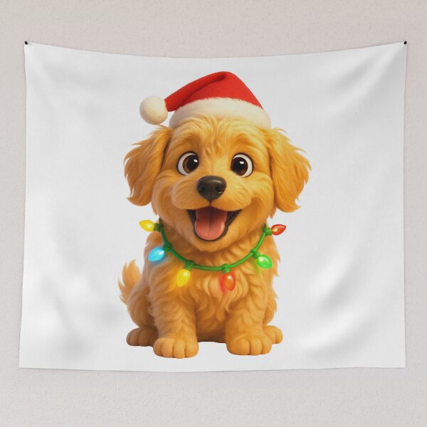 Item preview, Petite Goldendoodle Dog Christmas Sparkle designed and sold by Sillytoe.