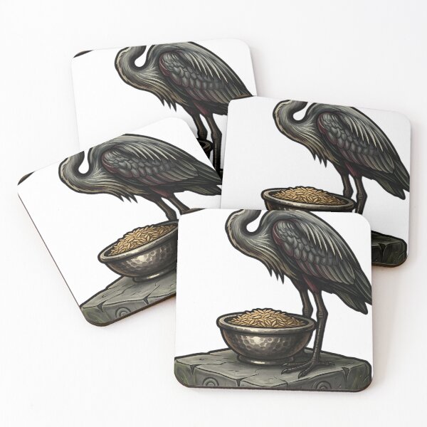 Item preview, Gothic Samhain Altar — Grey Heron with a Grain Offering Bowl designed and sold by IllumeInk.