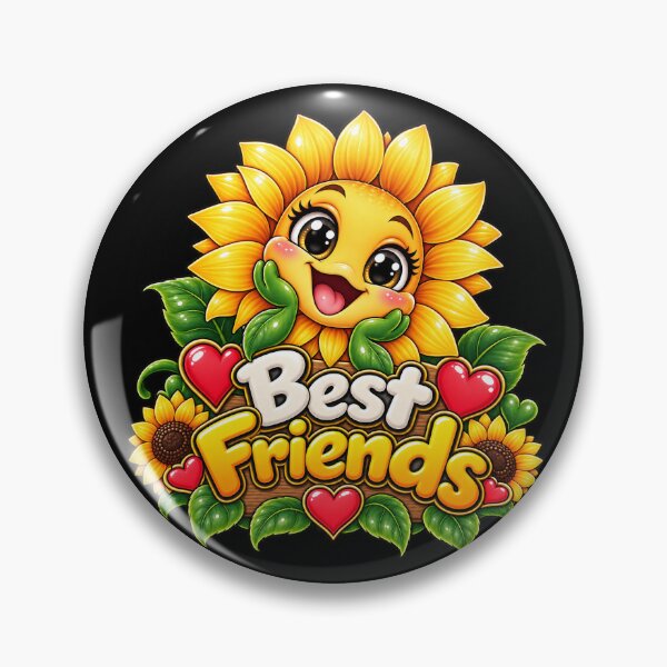 Item preview, Best Friends Sunflower – Cute Kawaii Happy Flower Friendship designed and sold by aventi24.
