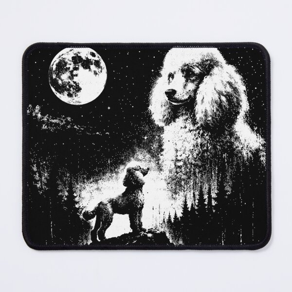 Item preview, Vintage Poodle Dog Forest Moon designed and sold by thecownmz.