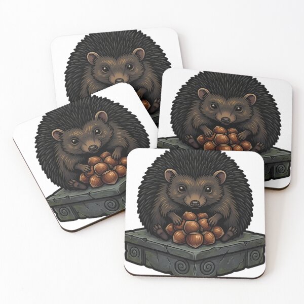 Item preview, Gothic Samhain Altar — Hedgehog with a Hazelnut Offering designed and sold by IllumeInk.