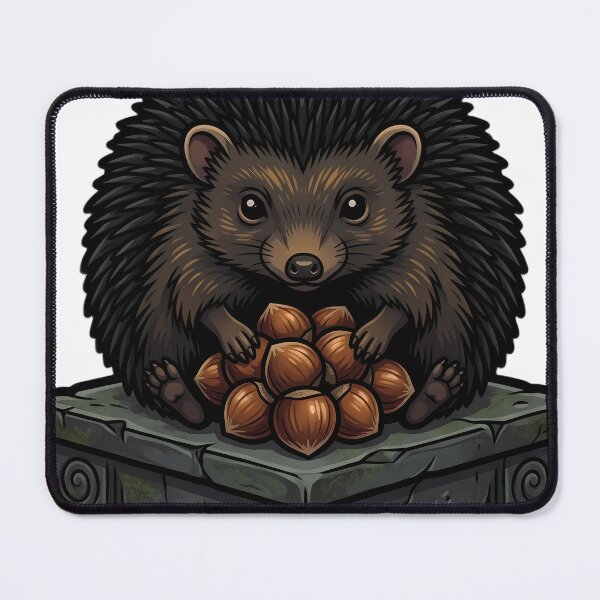 Item preview, Gothic Samhain Altar — Hedgehog with a Hazelnut Offering designed and sold by IllumeInk.