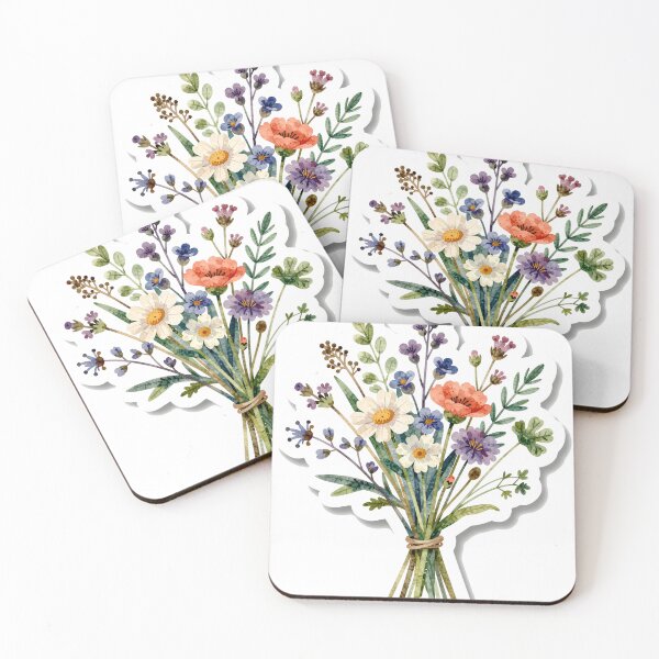 Item preview, Elegant Wildflower Bouquet Watercolor designed and sold by chill-a-lot.